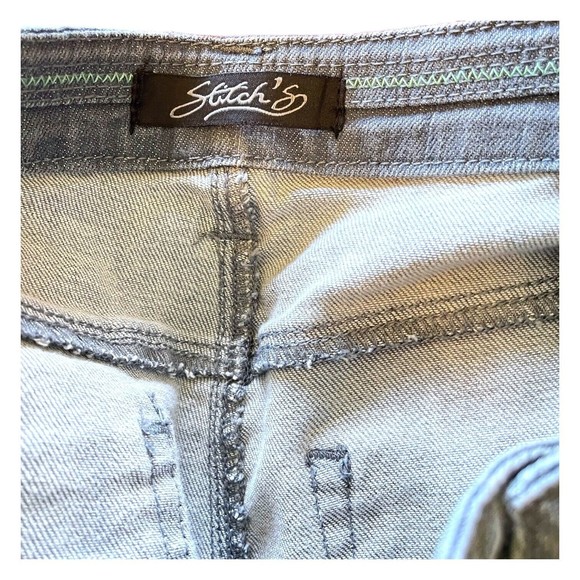 Stitch's Black Label Denim FOX Blue Gray Skinny Zipper Fly Cowgirl Jeans 29 33L - Picture 4 of 11